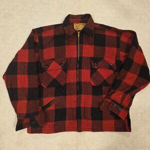 Vintage Duxbak Utica Flannel Shirt - Red Buffalo Plaid Rare New York Wool READ